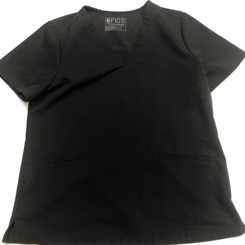 Figs large technical collection black scrub top
